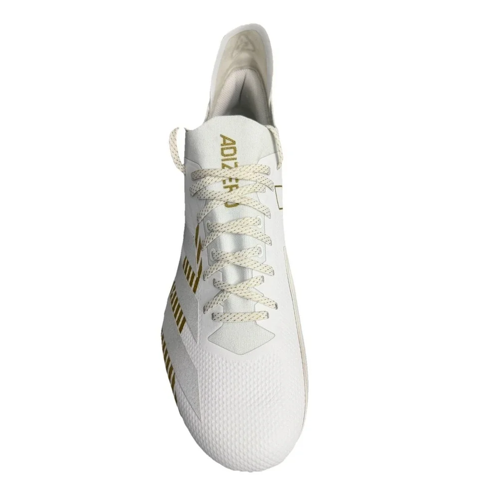 Adidas Men's Adizero Electric White Gold Metallic Cleats Shoes JH6254‎ Size 13